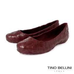 TINO BELLINI 貝里尼 巴西時尚編織娃娃鞋FWBT033D-A(酒紅色)