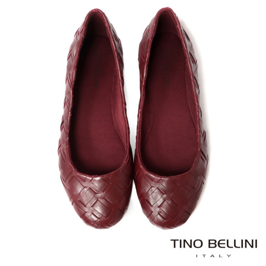 TINO BELLINI 貝里尼 巴西時尚編織娃娃鞋FWBT033D-A(酒紅色)