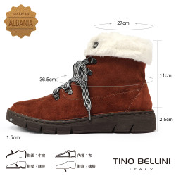 【TINO BELLINI 貝里尼】北歐風帥氣刷毛平底雪靴FWJV001-9(駱色) 【TINO BELLINI 貝里尼】北歐風帥氣刷毛平底雪靴FWJV001-9(駱色)