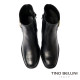  【TINO BELLINI 貝里尼】波西尼亞進口個性飾扣帶俏真皮中靴FWNV029-1(黑色)