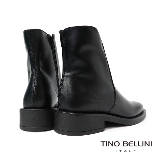 【TINO BELLINI 貝里尼】義大利進口方頭短靴FWOV024-1(黑色)