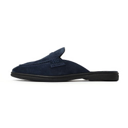 TINO BELLINI 貝里尼 巴西進口 麂皮穆勒鞋FW7V001-4(藍色)