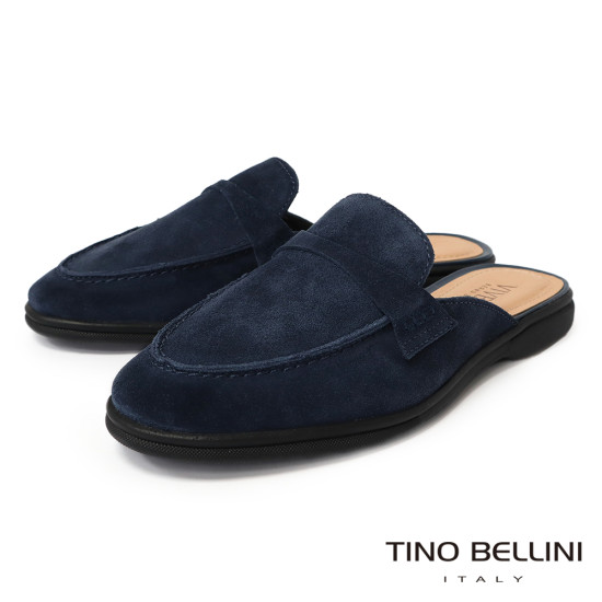 TINO BELLINI 貝里尼 巴西進口 麂皮穆勒鞋FW7V001-4(藍色)