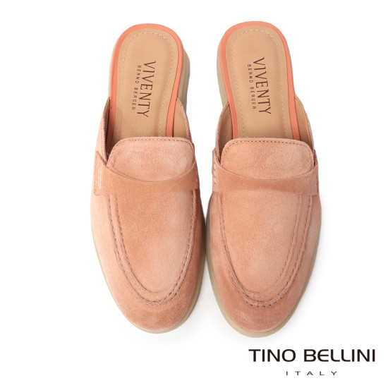TINO BELLINI 貝里尼 巴西進口 麂皮穆勒鞋FW7V001-7(粉色)