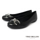 TINO BELLINI 貝里尼 巴西進口 平底小香風娃娃鞋FWBT039-1(黑色)