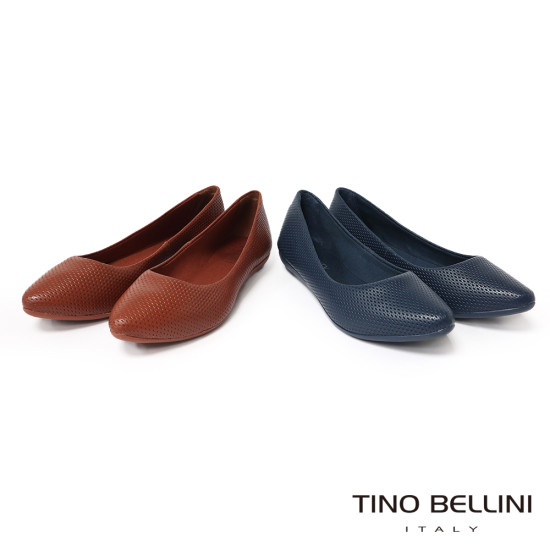 TINO BELLINI 貝里尼 巴西進口 低調 舒適 真皮 平底鞋 FWBV038-9(駝色)