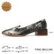 TINO BELLINI 貝里尼 巴西進口 蛇皮紋方頭低跟包鞋FWCT039-E(灰色)