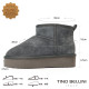 【TINO BELLINI 貝里尼】經典造型 百搭 素面 厚底 短筒 羊毛 雪靴FWLT002-E(灰色)