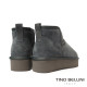 【TINO BELLINI 貝里尼】經典造型 百搭 素面 厚底 短筒 羊毛 雪靴FWLT002-E(灰色)