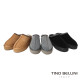 【TINO BELLINI 貝里尼】經典造型 百搭 素面 厚底 羊毛 雪靴 拖鞋FWLT004-1(黑色)