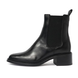 TINO BELLINI 貝里尼 歐洲進口 MJUS 都會雅痞 真皮低跟切爾西短靴FWNM012A-1(黑色)