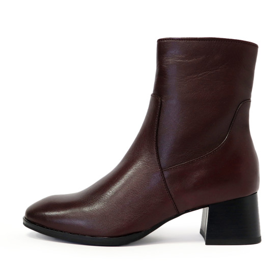 TINO BELLINI 貝里尼 柔軟真皮經典中短靴FWNT044-A(酒紅色)