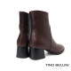 TINO BELLINI 貝里尼 柔軟真皮經典中短靴FWNT044-A(酒紅色)