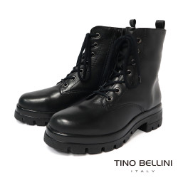TINO BELLINI 貝里尼 沉穩帶俏 真皮 中靴 FWNV030-1(黑色)