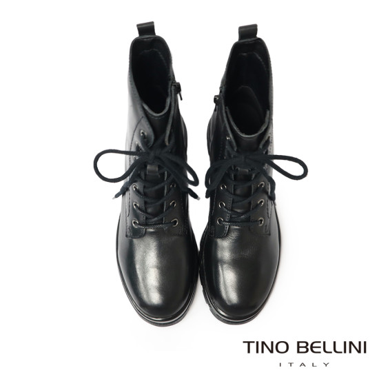 TINO BELLINI 貝里尼 沉穩帶俏 真皮 中靴 FWNV030-1(黑色)