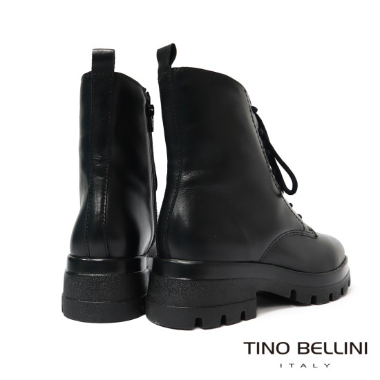 TINO BELLINI 貝里尼 沉穩帶俏 真皮 中靴 FWNV030-1(黑色)