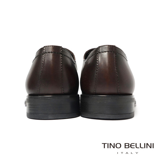 TINO BELLINI 貝里尼 突西尼亞進口 全天候型男雅痞橫飾牛津鞋 HM3T070-6(咖色)