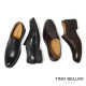【TINO BELLINI 貝里尼】簡約素面真皮直套款商務紳士男皮鞋HM3T071-1(黑色)