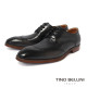 【TINO BELLINI 貝里尼】細緻縫線雕花真皮德比鞋紳士鞋男鞋皮鞋HM3T072-E(灰黑色)