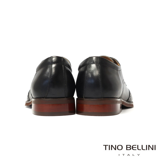【TINO BELLINI 貝里尼】細緻縫線雕花真皮德比鞋紳士鞋男鞋皮鞋HM3T072-E(灰黑色)
