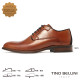 【TINO BELLINI 貝里尼】真皮悄皮包邊綁帶德比鞋紳士鞋男鞋皮鞋HM3T076-9(駝色)