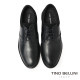 【TINO BELLINI 貝里尼】個性真皮拚接綁帶德比鞋紳士鞋男鞋皮鞋HM3T077-1(黑色)