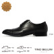【TINO BELLINI 貝里尼】簡約車縫紋路真皮綁帶德比鞋紳士鞋男鞋皮鞋HM3T081-1(黑色)