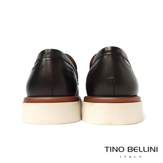TINO BELLINI 貝里尼 突西尼亞進口 時尚休閒男士德比鞋 樂福鞋 HM4T026-6(咖色)