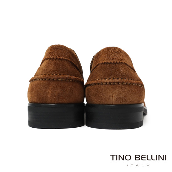 TINO BELLINI 貝里尼 突西尼亞進口 經典雅痞麂皮便士樂福鞋 HM4T027-9(駝色)