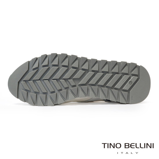 TINO BELLINI 貝里尼 葡萄牙進口 都會風尚麂皮撞色德訓鞋 休閒鞋 HM4T028-0(白色)