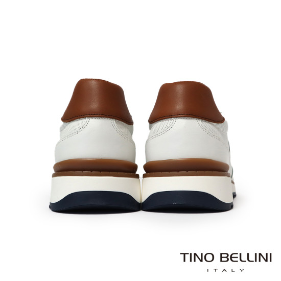 TINO BELLINI 貝里尼 葡萄牙進口 經典復古皮革運動鞋 休閒鞋 HM4T029-0(白色)