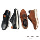 【TINO BELLINI 貝里尼】潮流個性輕量防滑真皮男鞋休閒鞋HM4T030-1(黑色)