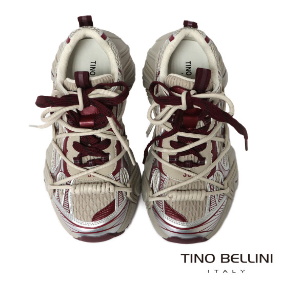 TINO BELLINI 貝里尼 香港進口 老爹鞋 復古 時髦 休閒鞋 運動鞋LB0T033-A(酒紅色)