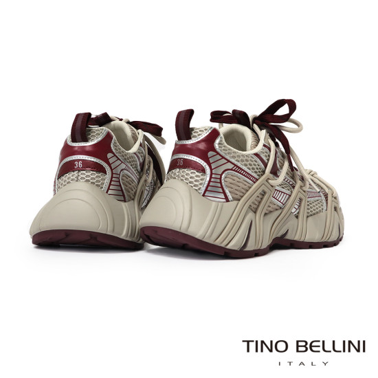 TINO BELLINI 貝里尼 香港進口 老爹鞋 復古 時髦 休閒鞋 運動鞋LB0T033-A(酒紅色)