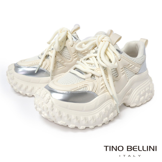 TINO BELLINI 貝里尼 香港進口 老爹鞋 復古 時髦 休閒鞋 運動鞋LB0V020-0(白色)