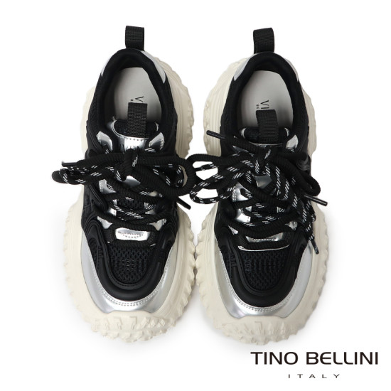 TINO BELLINI 貝里尼 香港進口 老爹鞋 復古 時髦 休閒鞋 運動鞋LB0V020-1(黑色)