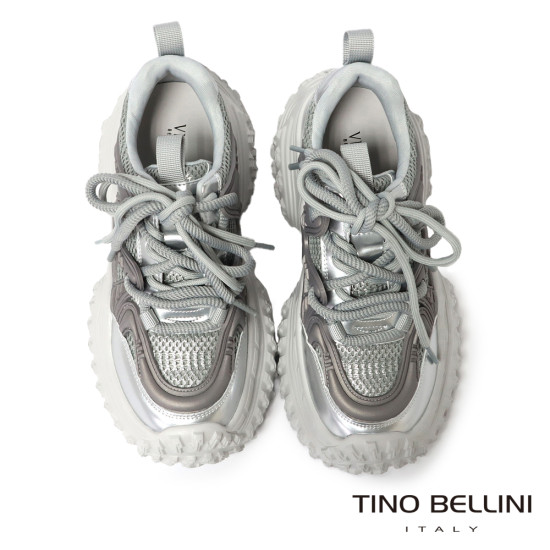 TINO BELLINI 貝里尼 香港進口 老爹鞋 復古 時髦 休閒鞋 運動鞋LB0V020-D(銀色)