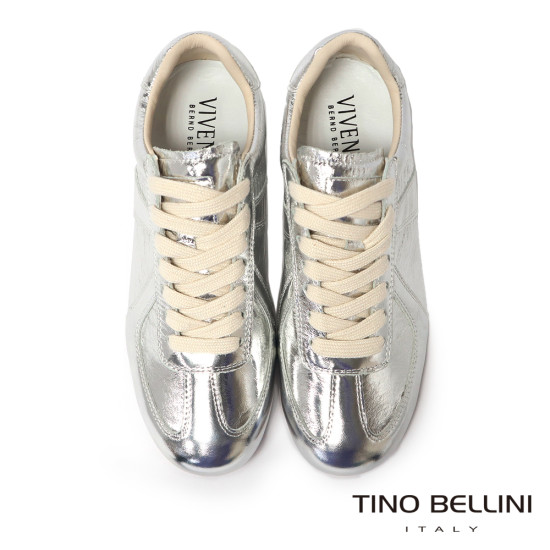 TINO BELLINI 貝里尼 香港進口  復古 時髦 德訓鞋 休閒鞋 運動鞋LB0V021A-D(銀色)