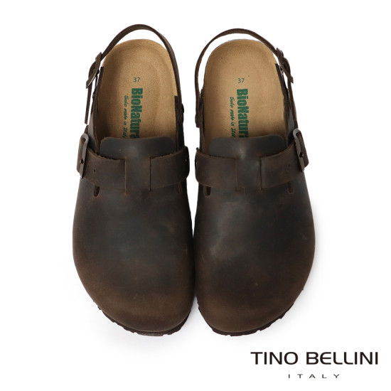 TINO BELLINI 貝里尼 歐洲進口 BIONATURA 腳床舒適鞋 真皮 軟木軟底鞋 FS0B002-6(咖色) 