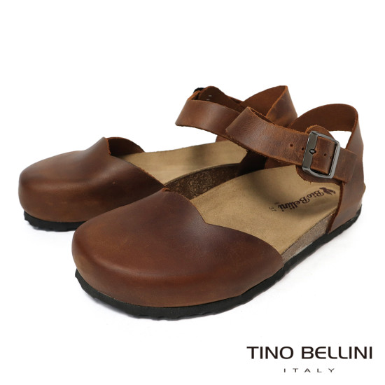 TINO BELLINI 貝里尼 義大利進口 BIONATURA 娃娃鞋造型 軟木軟底 勃肯 拖鞋 FS0B003-9(駝色)