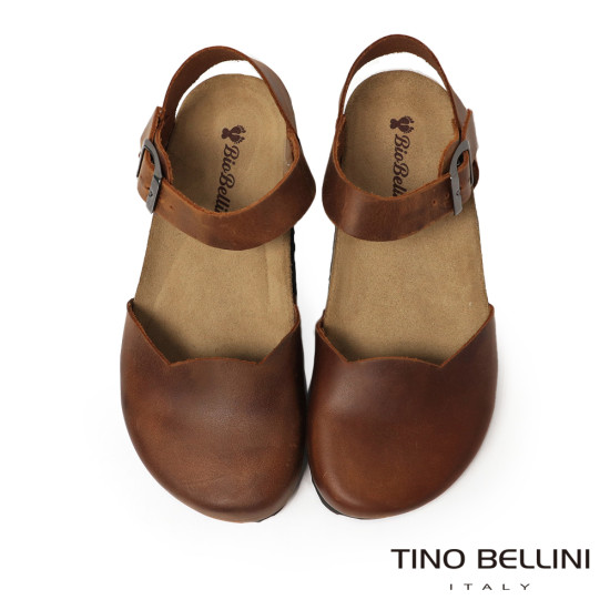 TINO BELLINI 貝里尼 義大利進口 BIONATURA 娃娃鞋造型 軟木軟底 勃肯 拖鞋 FS0B003-9(駝色)