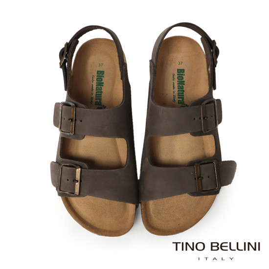 TINO BELLINI 貝里尼 歐洲進口 BIONATURA 腳床舒適鞋 真皮 軟木軟底 涼拖鞋FSJB001-6