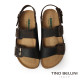 TINO BELLINI 貝里尼 歐洲進口 BIONATURA 腳床舒適鞋 真皮 軟木軟底 涼拖鞋 FSJB001-W(咖瘋色)