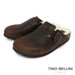 TINO BELLINI 貝里尼 義大利進口 BIONATURA 保暖羊毛 經典造型 軟木軟底 勃肯 拖鞋 FY0B001-6(咖色)
