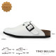 TINO BELLINI 貝里尼 歐洲進口 BIONATURA 腳床舒適鞋 真皮 經典造型 軟木軟底 拖鞋 FZ0B001-0(白色)