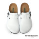 TINO BELLINI 貝里尼 歐洲進口 BIONATURA 腳床舒適鞋 真皮 經典造型 軟木軟底 拖鞋 FZ0B001-0(白色)