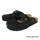 	TINO BELLINI 貝里尼 阿爾巴尼亞進口 BIONATURA 交叉造型 軟木軟底 拖鞋 FZ0B005-1(黑色)