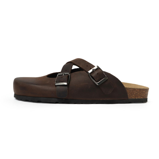 TINO BELLINI 貝里尼 阿爾巴尼亞進口 BIONATURA 交叉造型 軟木軟底 拖鞋 FZ0B005-6(咖色)