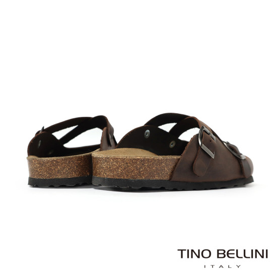 TINO BELLINI 貝里尼 阿爾巴尼亞進口 BIONATURA 交叉造型 軟木軟底 拖鞋 FZ0B005-6(咖色)