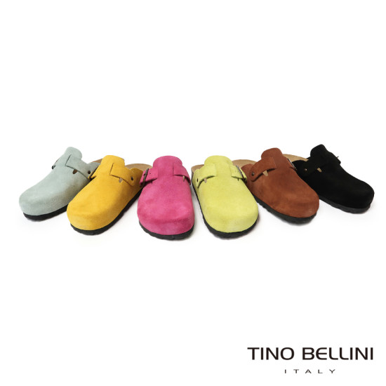 TINO BELLINI 貝里尼 歐洲進口 BIONATURA 腳床舒適鞋 經典造型 繽紛系列 軟木軟底 拖鞋 FZ0B006-1(黑色)